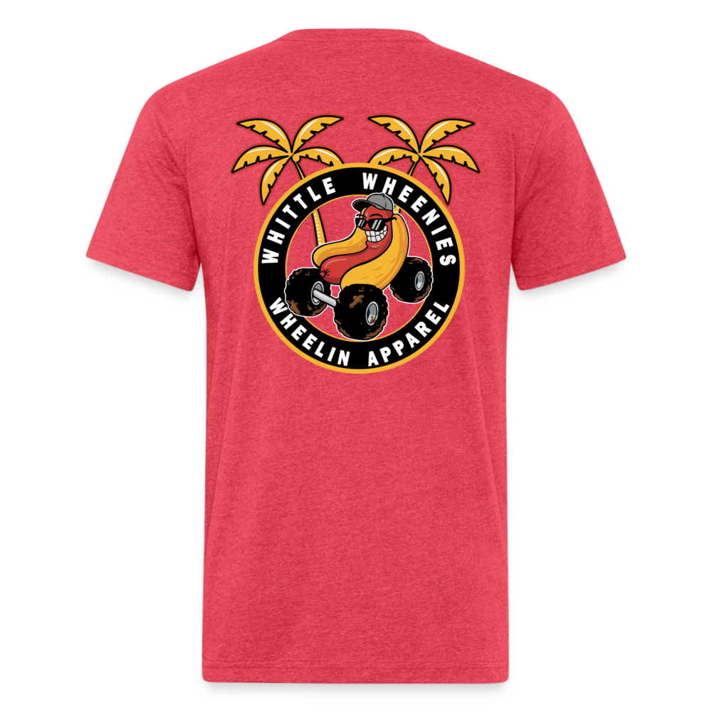 Fitted Cotton/Poly T-Shirt by Next Level - heather red