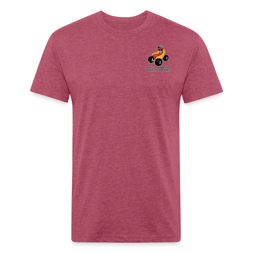 Fitted Cotton/Poly T-Shirt by Next Level - heather burgundy