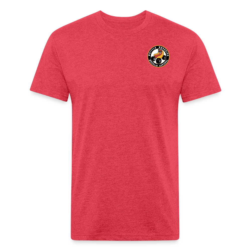 Fitted Cotton/Poly T-Shirt by Next Level - heather red