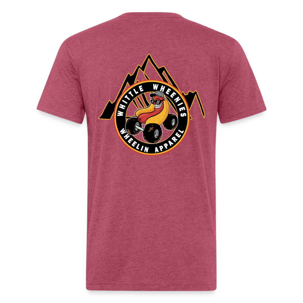 Fitted Cotton/Poly T-Shirt by Next Level - heather burgundy