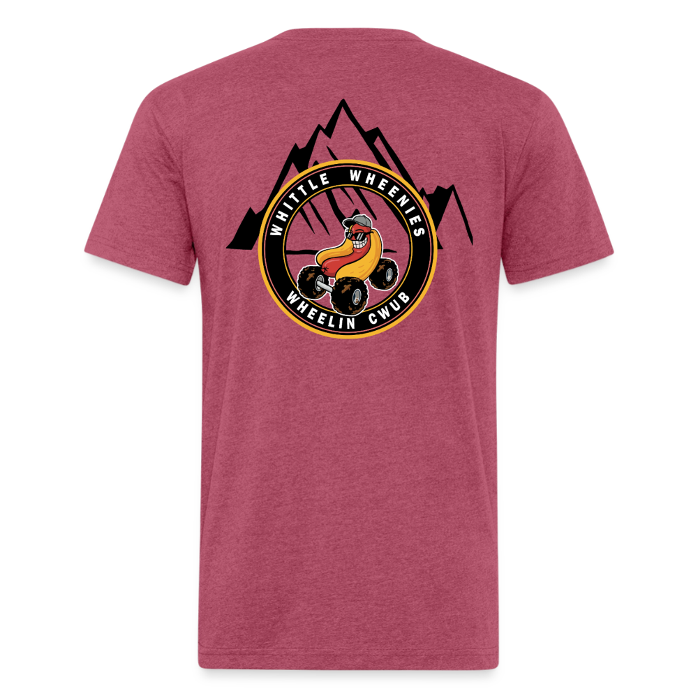 Fitted Cotton/Poly T-Shirt by Next Level - heather burgundy